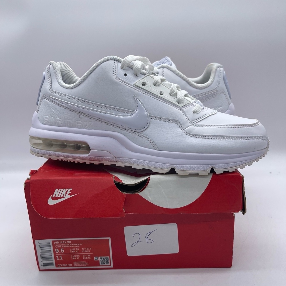 Nike 687977-111 Air Max LTD 3 Men's Size 9.5 Shoes‎ White Leather Sneakers